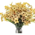 thumbnail image 2 of 20 Bundles Artificial Flowers Outdoor UV Resistant Silk Flowers No Fade Fake Outside Flowers Plastic Greenery Faux Shrubs Garden Porch Window Box Home Decoration (Yellow), 2 of 15
