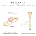 thumbnail image 6 of Rosec Jewels IGI Certified 1 Carat Lab Grown Pink Diamond Heart Engagement Ring (Fancy Pink Color - VS1 Clarity) - Gift for Special Occasions, 14K Yellow Gold, US 12.50, 6 of 7