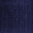 thumbnail image 1 of Ahgly Company Machine Washable Indoor Square Abstract Blue Contemporary Area Rugs, 5' Square, 1 of 4