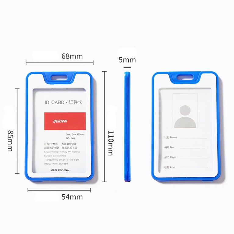 id card sleeve Amazon.com : Pawfly 6 Pack Waterproof Badge Holders for Work Travel Cards