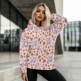 thumbnail image 4 of FOR U DESIGNS Strawberry Koala Hooded Sweaters Hoodies Pullover Sweatshirts for Women Size L Oversized Pullover Sweatshirt Comfortable Long Sleeve Hoodie for Women, 4 of 7