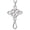 Silver & Rose Gold, variant on Stainless Steel Love Knot Heart Shaped Cross Pendant Necklace
