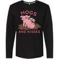 thumbnail image 3 of Inktastic Hogs and Kisses with Cute Pig Family Long Sleeve T-Shirt, 3 of 5