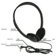 thumbnail image 2 of Portable Wire Earbud with 90° Rotatable Ear Cups 1.2M PVC Cable Soft Sponge Cushions Ergonomic Over Ear for PC Gaming, 2 of 8