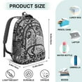 thumbnail image 5 of Paisley Pattern Backpack for School,Cute School Bag,Schoolbag with Adjustable Shoulder Straps & Padded Back,16.9 Inch, 5 of 5