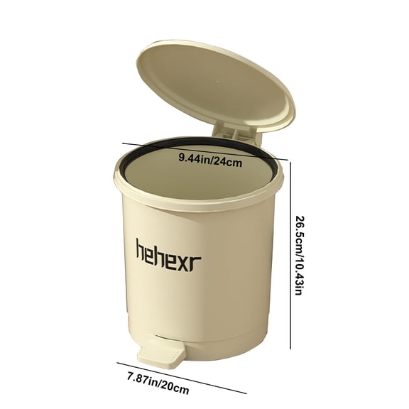 Kcavykas Trash Can Trash Cans for Outside Premium Foot Pedal Trash Can with Lid for Home Decor - Modern Sturdy Plastic Garbage Bin for Kitchen Bathroom and Office for Living Room