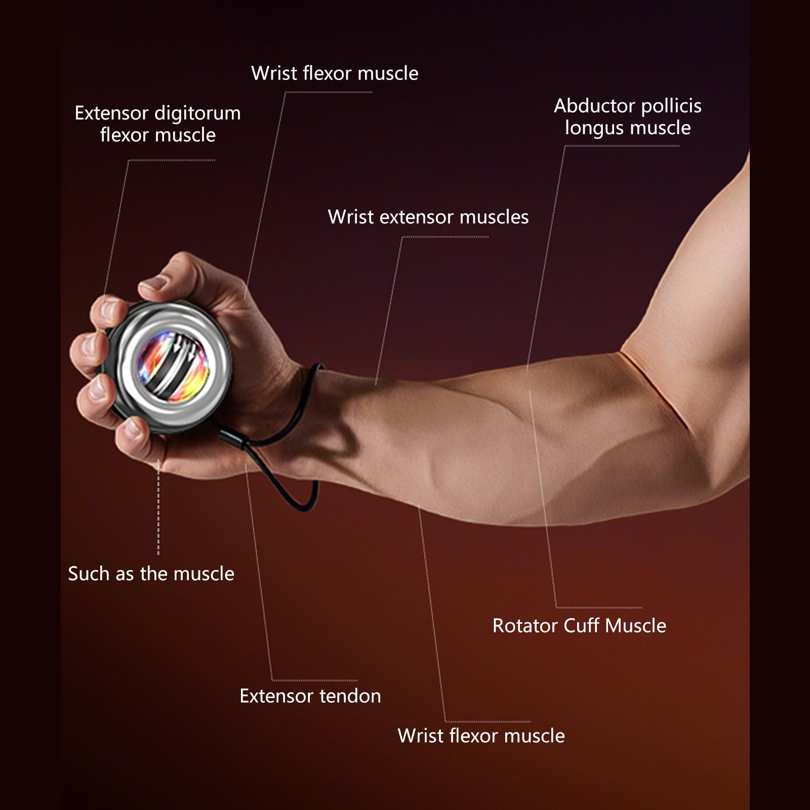 Gyro Wrist Trainer Auto Starting for Hand and Forearm Exercise