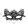thumbnail image 3 of Masquerade Party Mask Plastic Black With Rhinestone Detail For Halloween Ball Prom Costume Accessory 6.3 X 9.45 Inches Style C Black, 3 of 8