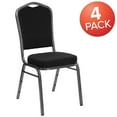 thumbnail image 2 of Flash Furniture Hercules Series Crown Back Banquet Stacking Chairs, Set of 4, Black Dot Pattern, 2 of 14