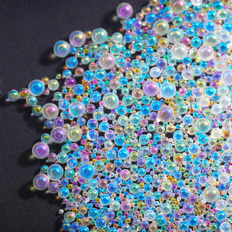 Iridescent Purple Bubble Beads for Bracelets 