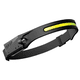 thumbnail image 1 of Linterna frontal LED con todas las perspectivas, iluminación de inducción de 230 °, 350 lúmenes, luces frontales livianas, lámpara frontal recargable tipo C resistente a la intemperie para faros exteriores con sensor JM, 1 of 5