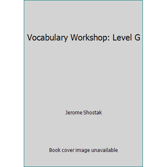 Pre-Owned Vocabulary Workshop: Level G (Paperback) 0821576127 9780821576120