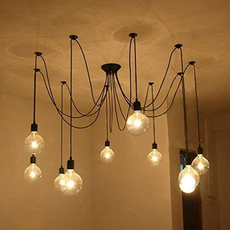 Vintage Industrial Hanging Chandelier Lighting Edison Light Bulb