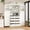 White + MDF + Farmhouse, variant on ANJIESENG 70.9" Farmhouse Kitchen Pantry Cabinet, Tall Storage Cabinet with 4 Doors, 8 Pull-Out Trays, Adjustable Shelf and Door Shelves, Freestanding Food Storage Organizer for Kitchen, Gray