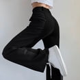 thumbnail image 4 of TRUBKH Corduroy Pants Women Straight Leg Pants Women Womens Cargo Pants with Pockets Wool Pants for Women Fall Pants Women Pants Sweater Pants Black L, 4 of 9