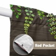 thumbnail image 4 of Spring Leaves Swag Curtains for Kitchen/Bedroom/Living Room, Pastoral Garden Botanical Brown Wooden Scalloped Curtains 63 Inch Long, Window Swag Topper Curtains Valances 2 Panels Set 36"x63", 4 of 8