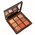 thumbnail image 1 of Sombras de ojos, regalos para mujeres, tonos tierra, chocolate perlado, terciopelo, lámina dorada, sombras de ojos de nueve colores, paleta de sombras de ojos, 1 of 5