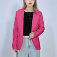 thumbnail image 6 of SGMVNU Blazer Jackets for Girls Kids, Long Sleeve Notched Collar/Lapel Collar with Inner Pocket, Open Front Casual Suit Jacket Coat for Spring Fall, Hot Pink, 7-8 Years, 6 of 9