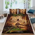 thumbnail image 2 of Los Cazadores del Arca Perdida Conjunto de sábanas temático, trío de piezas, cómodo y amigable con la piel, diseño único, regalo de decoración para el hogar para familiares, amigos y fans,135cm *200cm, 2 of 6