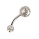 thumbnail image 2 of Ombligo ombligo anillo barra estrás bola de cristal piercing cuerpo, 2 of 3