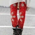 thumbnail image 2 of Mingw Yoga Pants for Women Party Christmas Snowflake Graphic Leggings High Waist Tummy Control Trousers,Multicolor,M, 2 of 5