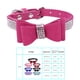thumbnail image 2 of Decoración para mascotas Greeniant Collar ajustable Correa Hebilla Rhinestone PULeather Suministros para perros Rosa roja L, 2 of 3
