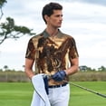 thumbnail image 3 of Goofa Western Skeleton Cowboy Horse Print Mens Polo Shirts Quick Dry Short Sleeve Golf T Shirt Performance Moisture Wicking Casual Workout-X-Large, 3 of 6