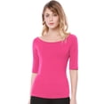 thumbnail image 1 of Día de San Patricio Camiseta Suave De Media Manga Con Cuello Redondo Entallado Para Mujer Rosa caliente M, 1 of 6