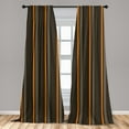 thumbnail image 5 of Ambesonne Abstract Curtains, Folk, Pair of 28"x84", Marigold and Black, 5 of 5