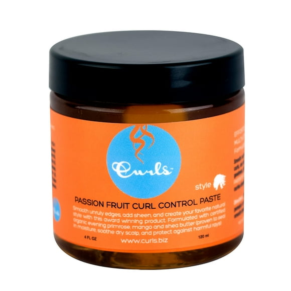 Pasta de control de rizos de maracuyá - Para bordes y cabello encrespado - Para todo tipo - 4 onzas líquidas