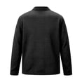 thumbnail image 5 of CQONEPT Mens Long Sleeve Textured Shirts Button Up Collared Pullover Fall Casual Business Golf T Shirts Vintage Loose Fit Tops Black L, 5 of 5