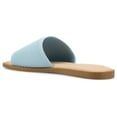 thumbnail image 3 of Journee Womens Prisilla Linen Slip-on Flat Sandals, Widths Available, 3 of 9