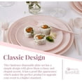 thumbnail image 2 of Modern Design Disposable Plastic Dinner Plates for Party (10 PC) Heavy Duty Disposable Dinner Set 10.25”, Fine China Look Plastic Dishes, Great for Baby Showers, Weddings, Birthdays, and Events, Blush, 2 of 5