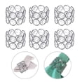 thumbnail image 5 of vnanda Durable Napkin Rings 6pcs/set Napkin Ring Luxury Faux Beads Metal Shiny Elegant Table Decoration Dinner Napkin Holder Buckle Wedding Party Festival, 5 of 8