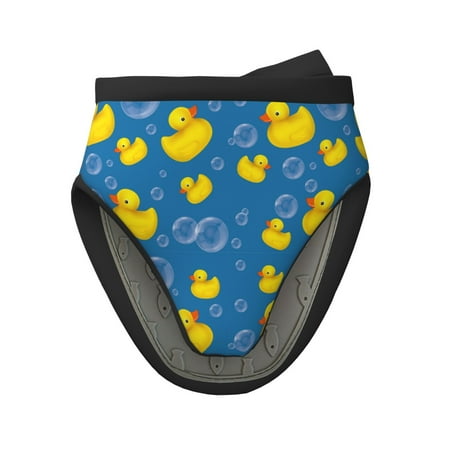 

Qekee Rubber Duck Print Non-Slip Mini Oven Mitt Silicone Oven Mitts Heat Resistant Kitchen Mittens Pinch Mitts Cooking Mitts