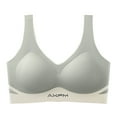 thumbnail image 4 of Fatuov T-Shirt Bras for Women Push-Up Solid Color Seamless Underwear for School Support Bras 40A, Green, 4 of 4