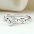 thumbnail image 4 of Rosec Jewels Lab Created Diamond Heart Engagement Ring - 7 mm - 1 Ct - EF-VS Quality, 18K White Gold, US 5.50, 4 of 8