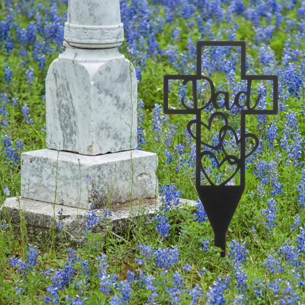 unbranded Estaca Decorativa Con De Cruz Para Cementerio Y Jardín Para Recuerdo De Papá