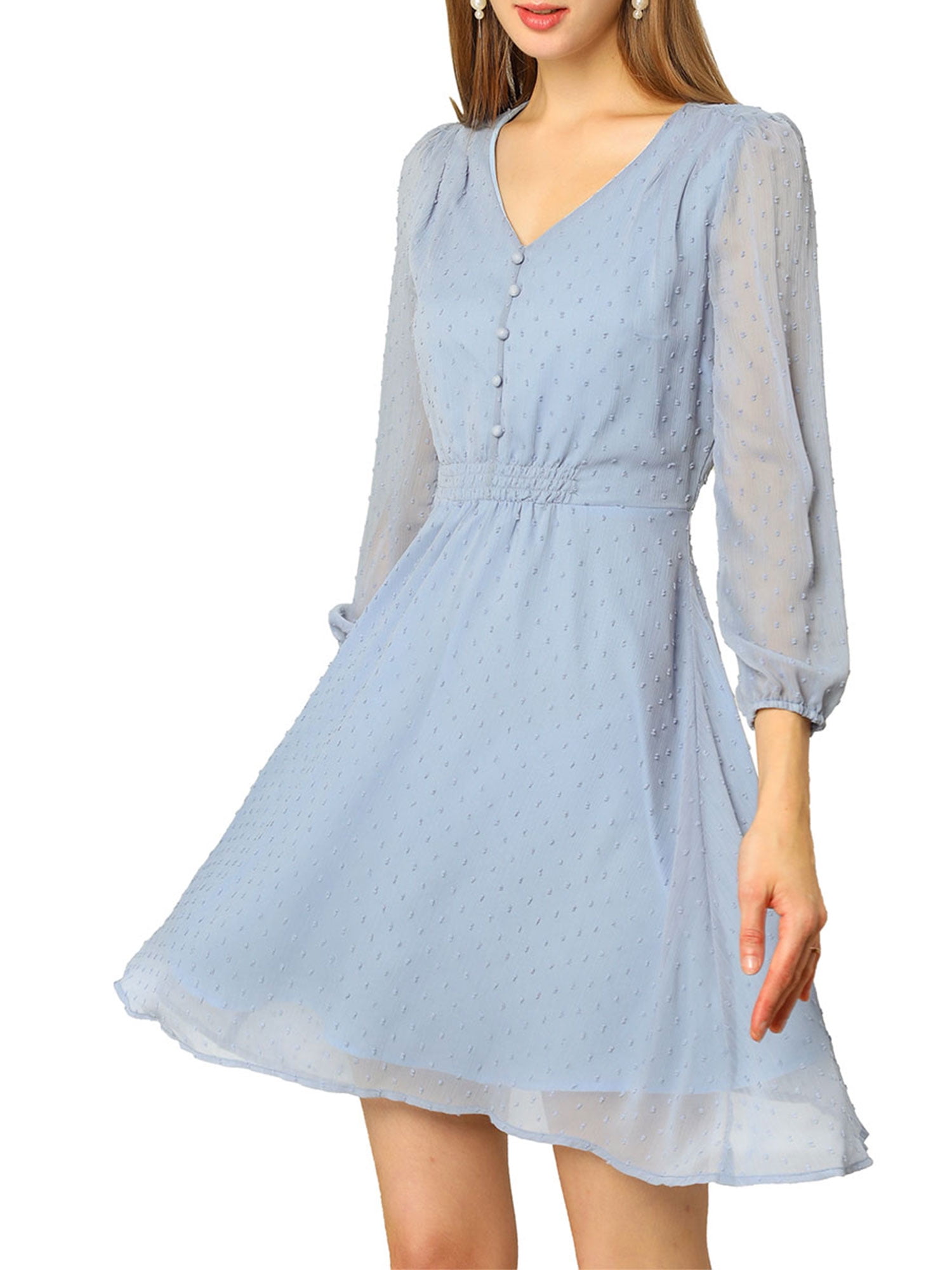 Cute V Neck Half Sleeve Flowy 