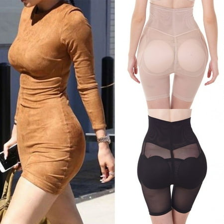 

Women High Waist Tummy Control Panties Slimming Shapewear Padded Hip Enchancer Butt Lifter Thigh Underwear