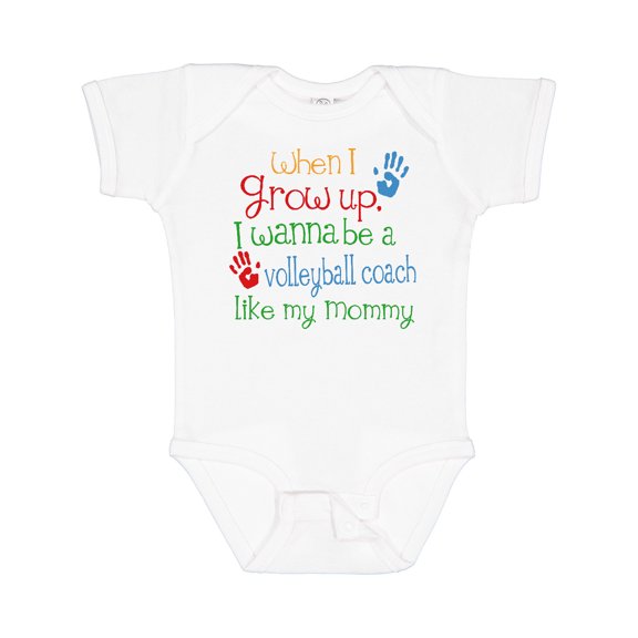 Inktastic Volleyball Coach Like Mommy Boys or Girls Baby Bodysuit