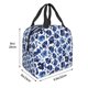 thumbnail image 3 of Balery Blue Ink Flowers Bolsa de Almuerzo Aislada – Caja de Almuerzo con Papel de Aluminio Grueso, Mantiene la Comida Fresca por 4 Horas, 3 of 8