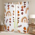 thumbnail image 2 of Homewish Retro Boho Rainbow Black Out Curtains,Bohemian Theme Curtains Pack of 2 (42x63 Each),Brown White Bedroom Curtains For Girls,Super Cozy Room Decor, 2 of 6