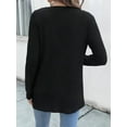thumbnail image 5 of Women Casual Cardigan Soft Knit Cardigan Sweater Open Front Long Sleeve Coat Black S, 5 of 6