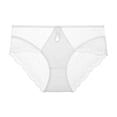 thumbnail image 2 of Womens Lace Underwear Comfortable Seamless Panties Floral Sheer Lace Bikini Briefs Women's Underwear White S, 2 of 3