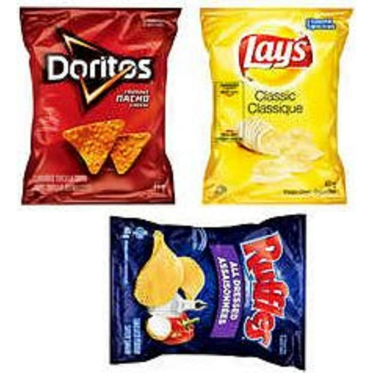 Box of FRITOS Variety CASE, Lays, Ruffles, Doritos Chips (36ct x 40g/1.4oz)  (Imported from Canada)i 