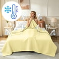thumbnail image 5 of Cotton Blanket for Bed - Cooling Breathable and Lightweight, Soft Cozy Textured Herringbone Woven Summer Blanket for Home Decor, 5 of 5