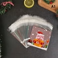 thumbnail image 1 of 100Pcs Christmas Gift Bag Self Adhesive Cookies Candy Wrapping Bag Gift Bag, 1 of 5