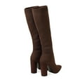 thumbnail image 4 of Womens Knee High Boots 2025 Fashion Knit Slip on Socks Pointed Toe High Heeled Winter Fall Tall Dress Boots, 4 of 6