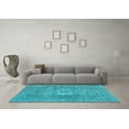 thumbnail image 3 of Ahgly Company Indoor Rectangle Oriental Light Blue Industrial Area Rugs, 2' x 4', 3 of 4